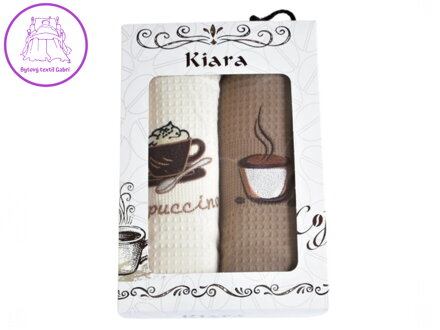 Praktik Dárková sada utěrek Kiara Cappuccino 50x70 cm 2 ks Praktik Dárková sada utěrek Kiara Cappuccino 50x70 cm 2 ks