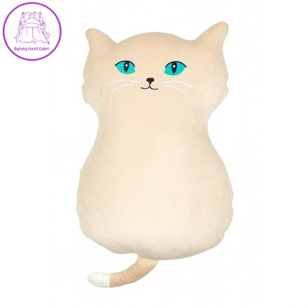 Svitap Polštářek mikrospandex Kočka béžová 50x30 cm