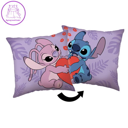 Jerry Fabrics Polštářek Lilo a Stitch Kiss 40x40 cm