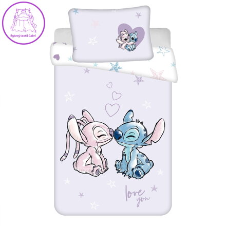 Jerry Fabrics Povlečení do postýlky Lilo and Stitch Purple baby 100x135, 40x60 cm