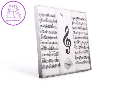 ETEX s.r.o. Kapesník M59 Noty dárková krabička (3 ks)