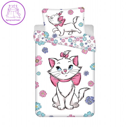 Jerry Fabrics Povlečení Marie Cat Floral 140x200, 70x90 cm