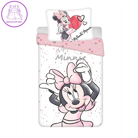 Jerry Fabrics Povlečení Minnie White 140x200, 70x90 cm
