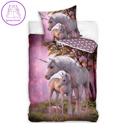 TipTrade Povlečení fototisk Jednorožec Bájný krasavec 140x200, 70x90 cm