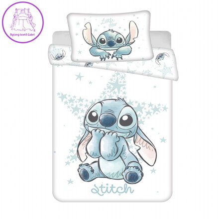 Jerry Fabrics Povlečení do postýlky Lilo and Stitch White Star baby 100x135, 40x60 cm