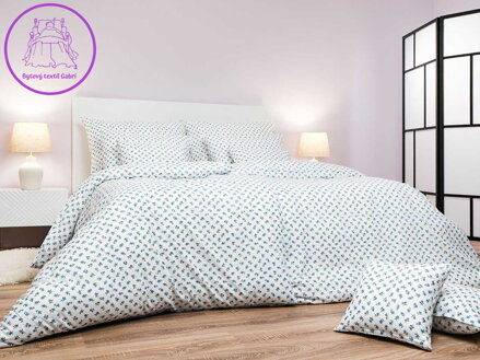 Dadka Povlečení krep Malé růže modré 140x200, 70x90 cm