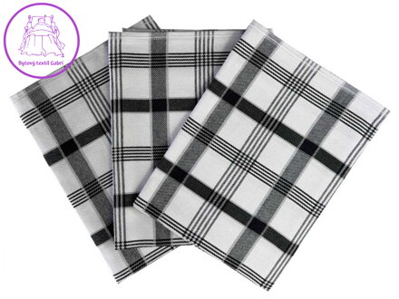 Svitap Utěrka Extra savá 50x70 cm Káro černé 3 ks