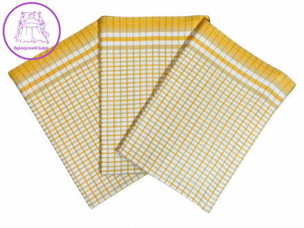 Svitap Utěrka Bambus 50x70 cm Kostka malá žlutá 3 ks