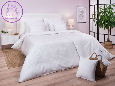 Dadka Povlečení damašek Rokoko bílé 140x200, 70x90 cm