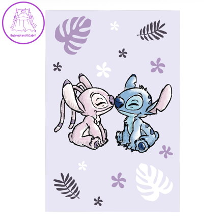 Jerry Fabrics Dětská fleecová deka Lilo a Stitch Purple 100x150 cm