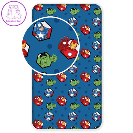 Jerry Fabrics Prostěradlo Avengers 03 90x200x25 cm