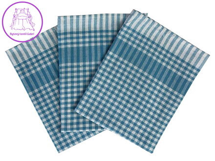 Bade Home Utěrka PAR tyrkysovobílá  kostka 45x65 cm  balení 3 ks