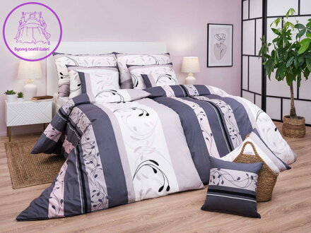 Dadka Povlečení satén Slezsko šedopudrové 140x200, 70x90 cm