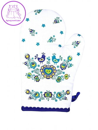 Forbyt Kuchyňská chňapka Folklor modrá 1 ks