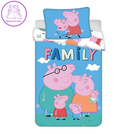 Jerry Fabrics Povlečení do postýlky Peppa Pig 215 baby 100x135, 40x60 cm