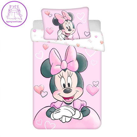 Jerry Fabrics Disney povlečení do postýlky Minnie Powder pink baby 100x135, 40x60 cm