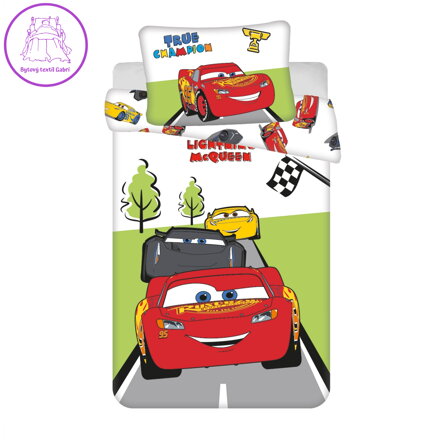 Jerry Fabrics Povlečení do postýlky Cars Champion baby 100x135, 40x60 cm
