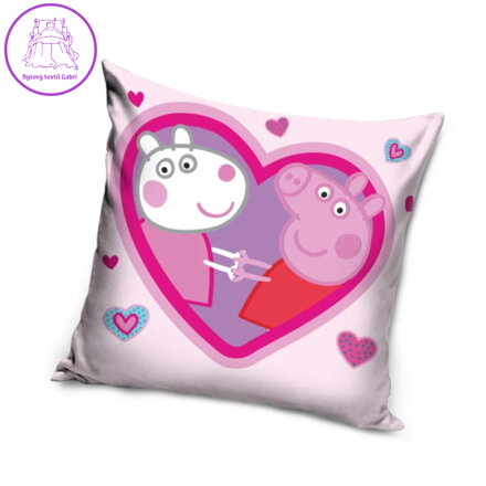 Carbotex Povlak na polštářek Prasátko Pepina a kamarádka Suzy 40x40 cm