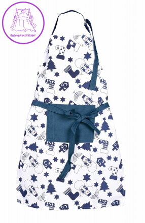 Forbyt Dětská zástěra Mikuláš modrá 50x70 cm