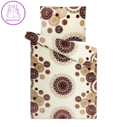 SVITAP sleep well Povlečení mikroflanel Mandaly vanilka 140x200, 70x90 cm