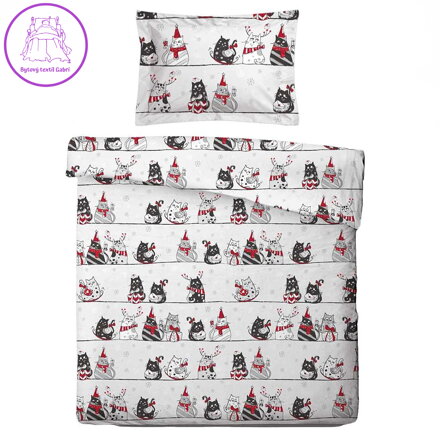SVITAP sleep well Povlečení mikroflanel Kočky na střeše 140x200, 70x90 cm