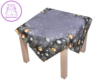 Forbyt Vánoční ubrus Jehličí a baňky CYH5918C 85x85 cm