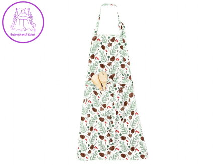 Kuchyňská vánoční zástěra Šišky BY101 70x90 cm