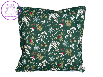 Vánoční povlak bavlna Větvičky 25800 40x40 cm