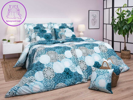 Povlečení bavlna Mandala mentol 140x200, 70x90 cm