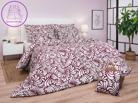 Dadka Povlečení bavlna Iluze bordó 140x200, 70x90 cm