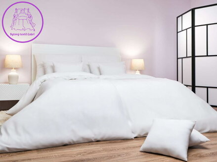 Dadka Povlečení bavlna bílá UNI 140x200, 70x90 cm