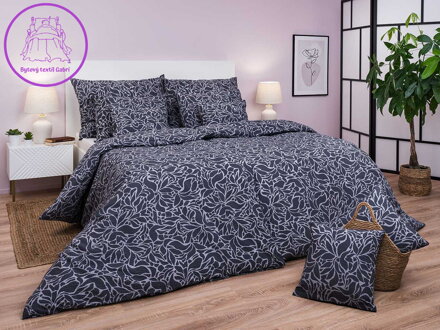 Povlečení krep Sorat tmavě šedý 140x200, 70x90 cm