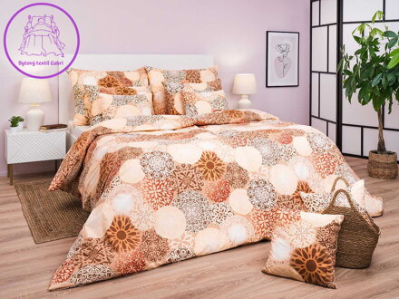 Povlečení bavlna Mandala béžová 140x200, 70x90 cm