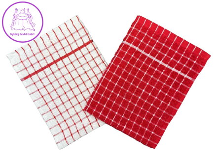 Utěrka froté Olga červenobílá (bal.2 ks) Utěrka froté Olga červenobílá (bal.2 ks)