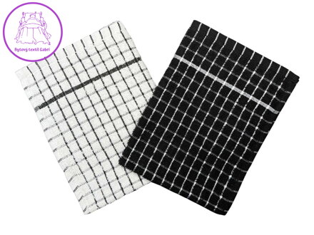 Utěrka froté Olga černobílá (bal.2 ks)