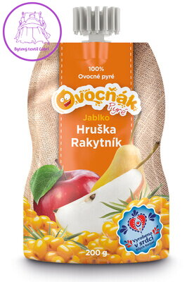 Ovocňák pyré 100% jablko-hruška-rakytník 200 g