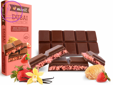 Mixit Dubajská čokoláda s jahodovou náplní 70g