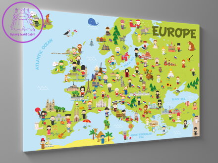 Dětský obraz mapa Evropy