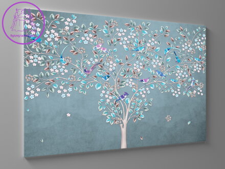 Abstraktní obraz kvetoucí strom