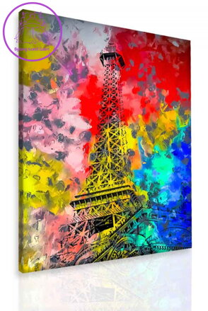 Obraz malovaná Eiffelovka