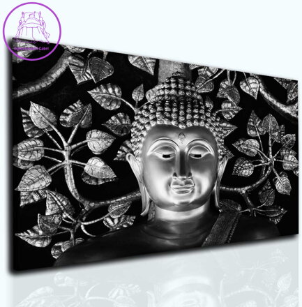 Obraz Buddha šedý