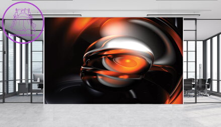 Tapeta Abstrakt 3D orange