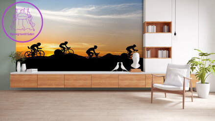 Tapeta Siluety cyklistů
