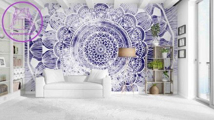 Tapeta Mandala fialová