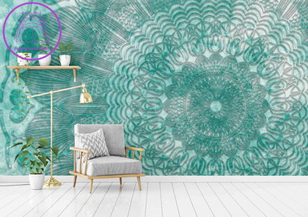 Tapeta Mandala zelená