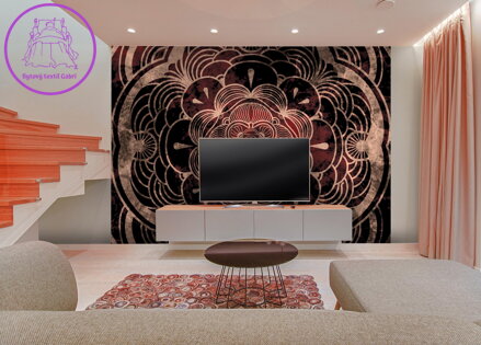 Tapeta Mandala vínová