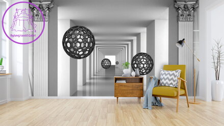 Tapeta 3D koule a sloupy
