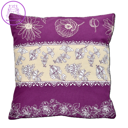 Povlak na polštář bavlněný Stanex purple (LS199), 40 x 40 cm, Knoflíkové