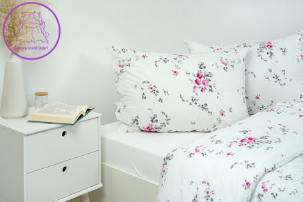 Povlak na polštář bavlněný Stanex Mia růžová (LS244), 40 x 40 cm, Knoflíkové