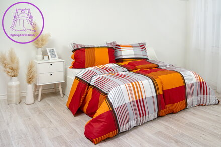 Povlak na polštář bavlněný Stanex Sofie oranžová (LS279), 40 x 40 cm, Knoflíkové